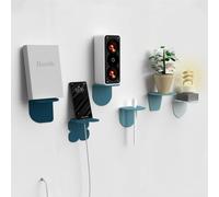 Giallobus - Estantes de Pared - Fly - Vidrio acrílico + Cinta Adhesiva Doble Cara - 10L x 10l cm - 11 - Multicolor - Kit 6 - Incluye Montaje rápido Adhesivo o Tornillos