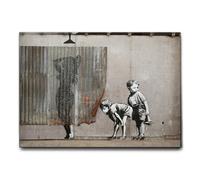 Giallobus Giallo Bus - Cuadro - Prensa sobre Tela Canvas - Banksy - Donna DOCCIA - 50 x 70 CM