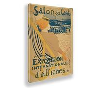 Giallobus - Pinturas - Henri de Toulouse-Lautrec - Salón de los Cien - Lienzo - 100x140 - Listo para Colgar - Cuadros Modernos para el hogar