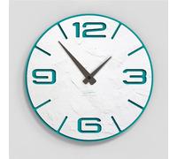 Giallobus - Reloj premium - Simple relief - Madera de MDF - Premium 45x45cm - n.06 Plaster - Artesano Made in Italy - Silencioso - Idea de regalo - Doble nivel moderno
