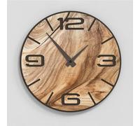 Giallobus - Reloj premium - Simple relief - Madera de MDF - Premium 45x45cm - n.13 Wood section - Artesano Made in Italy - Silencioso - Idea de regalo - Doble nivel moderno