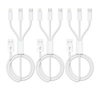 GIANAC 3 en 1 Multi Cable de Carga, Multi USB Cargador Cable [3Pack 1.2M] Nylon Cable USB con Micro USB Tipo C Lightning interfaz de Cargador Carga Rápida para Galaxy,Huawei,Honor,iPhone,MacBook,LG