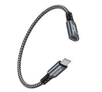 GIANAC Cable Alargador USB C 0.5M, 3.2 Gen 2 10Gbps Vídeo 4K@60Hz, Alargador USB C Thunderbolt 3 Carga Rápida 100W,Compatible con iPhone 15 15Plus 15 Pro, MacBook Pro Air, iPad Pro, Galaxy