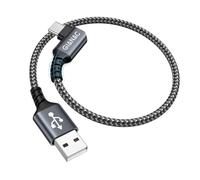 GIANAC Cable USB C Carga Rapida 15CM, Cable USB C 90 Grados Cable Carga Rapida Tipo C 3.1A Cargador Tipo C y Sincronización para Galaxy S20/S10/S9, Huawei P40/P30/P20, Redmi Note 9 Pro/9/8 etc