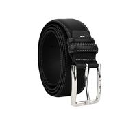 GianMarcoVenturi Cinturón de piel auténtica, unisex, para hombre y mujer, fabricado en Italia, se puede acortar, 3,5 cm, con caja, Negro , 110 (TAGLIA 48-50)
