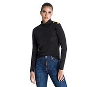 Gianni Kavanagh Black Constellation Turtleneck Suéter, L Womens