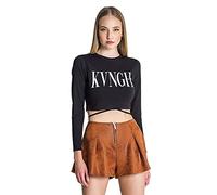 Gianni Kavanagh Black Lucifer Long Sleeve tee Camiseta, L Womens