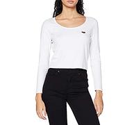 Gianni Kavanagh White Core Long Sleeve Ribbed tee Camiseta, Blanco, M Mujer