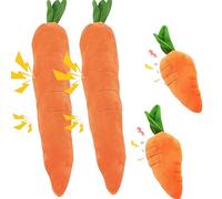 Giant Carrot Dog Toy, The Mellow Dog Calming Carrot, 11.42in/29.5in Large Stuffed Carrots pet Chew Toys for Small Medium Large Dogs, Dogs Toys Carrots with Sounds for Indoor Outdoor Play (M+L*2)