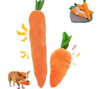 Giant Carrot Dog Toy, The Mellow Dog Calming Carrot, 11.42in/29.5in Large Stuffed Carrots pet Chew Toys for Small Medium Large Dogs, Dogs Toys Carrots with Sounds for Indoor Outdoor Play (M+L)