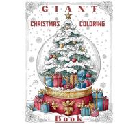 GIANT CHRISTMAS COLORING BOOK: Over 65 Festive Coloring Pages of Winter Fun and Holiday Elegance, For Adults and Kids Ages 8+