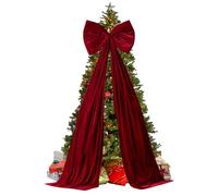 Giant Christmas Tree Bow - Extra Large Velvet Decor, 20 x 71 Inch Velvet Christmas Bow for Indoor Trees, Doors, Walls | Holiday Bows Decoration for Weddings, Birthdays, Rooms, Fireplace, Wall Backdrop