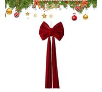 Giant Christmas Tree Bow, Pre Tied Large Reusable for Ornament, Holiday Decors with Lightweight, Home Accessory for Door, Staircase, Fence, Backdrop, Fall, and Valentine’s Day, 43.31in to 78.74 Inches