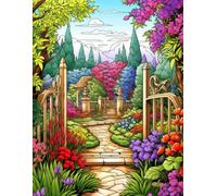 Giant Coloring Book: 500 Coloring Pages of Beautiful Gardens kids or adults.: Color your way through a blooming paradise.
