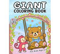 Giant Coloring Book for Kids Age 2-4: 50 Hand-Drawn Animal Images with Big, Bold, Easy, and Cute Designs for Toddlers, Early Learning, and Preschool