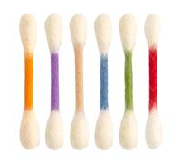 Giant Cotton Swab Cat Toy - 6 piezas Kitten Teething Sticks Cotton Swabs | Palitos masticables para gatos para aliviar el ejercicio, jugar en interiores
