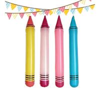 Giant Crayon Balloons - Inflatable Party Decor for Classroom Celebrations | PVC Material with Air Seal, Lightweight Hanging Design, Colorful Display Props for Kindergarten Birthday