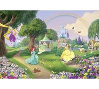 Giant Disney Mural Fotográfico Princesas Para Dormitorio Infantil Belle Ariel