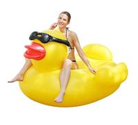 Giant Duck Float - Inflatable Tube for | Floating Swim Ring with Blow Up Lounge Chair, Water Toys for Beach Lake Yard Garden Outdoor Event Carnivals