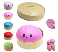 Giant Dumpling Squishes Juguete Antiestrés Gigante Bola de Masa para Niños y Adultos, Jumbo Rainbow Stress Ball para Alivio de Ansiedad y TDAH, Sensory Fidget Toy Soft Slow Rising