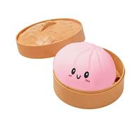 Giant Dumpling Sqùishy - 8.5cm Rainbow Stress Ball Toy | Soft Squeeze Bun Fidget Collectible - Sparkly Stress Relief Desk Ornament | Cute Durable Adult Sensory Toy Gift
