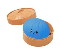 Giant Dumpling Sqùishy - 8.5cm Rainbow Stress Ball Toy | Soft Squeeze Bun Fidget Collectible - Sparkly Stress Relief Desk Ornament | Cute Durable Adult Sensory Toy Gift