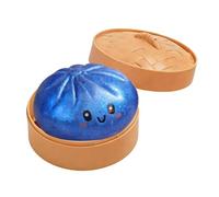 Giant Dumpling Sqùishy - 8.5cm Rainbow Stress Ball Toy | Soft Squeeze Bun Fidget Collectible - Sparkly Stress Relief Desk Ornament | Cute Durable Adult Sensory Toy Gift