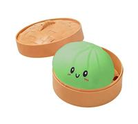 Giant Dumpling Sqùishy - 8.5cm Rainbow Stress Ball Toy | Soft Squeeze Bun Fidget Collectible - Sparkly Stress Relief Desk Ornament | Cute Durable Adult Sensory Toy Gift