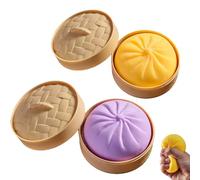 Giant Dumpling Squishy, Giant Glitter Dumpling, Large Soft Stress Relief Fidget Ball for Kids and Adults, Anxiety Relief Fidget Toy, Soft Squeeze Decompression Dough (2 Pcs-E)