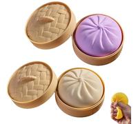 Giant Dumpling Squishy, Giant Glitter Dumpling, Large Soft Stress Relief Fidget Ball for Kids and Adults, Anxiety Relief Fidget Toy, Soft Squeeze Decompression Dough (2 Pcs-C)