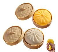 Giant Dumpling Squishy, Giant Glitter Dumpling, Large Soft Stress Relief Fidget Ball for Kids and Adults, Anxiety Relief Fidget Toy, Soft Squeeze Decompression Dough (2 Pcs-A)