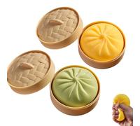 Giant Dumpling Squishy, Giant Glitter Dumpling, Large Soft Stress Relief Fidget Ball for Kids and Adults, Anxiety Relief Fidget Toy, Soft Squeeze Decompression Dough (2 Pcs-D)