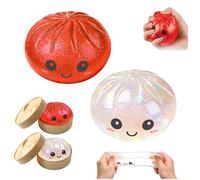 Giant Dumpling Squishy,Giant Jumbo Dumpling Squishy,Rainbow Dumplings Squeeze,Large Capacity per il rilassamento Ragazzi Ragazze Bambini Adulti Studenti Home Office Classroom