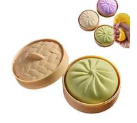 Giant Dumpling Squishy, Jumbo Dumpling Squishy, Mega Rainbow Dumplings Fidget, Large Stress Relief Sensory Ball for Adults & Kids, Squeeze Decompression Dough Fidget Toy (Green)