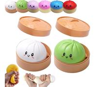 Giant Dumpling Squishy, Jumbo Rainbow Dumpling Stress Ball for & Adults, Extra Large Soft Slow Rising Squishy Dumplings for Anxiety Relief, Sensory Fidget Dough Toy, Decompresión (2 unidades