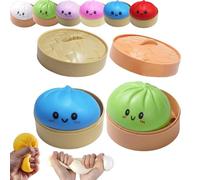 Giant Dumpling Squishy, Jumbo Rainbow Dumpling Stress Ball for & Adults, Extra Large Soft Slow Rising Squishy Dumplings for Anxiety Relief, Sensory Fidget Dough Toy, Decompresión (2 unidades