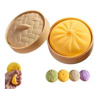 Giant Dumpling Squishy - Large Squishy Stress Ball for Adults & Kids, Jumbo Dumpling Stress Relief Fidget Toy, Soft Anxiety Relief Squeeze Toy for Decompression and Sensory Play (Yellow)