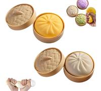 Giant Dumpling Squishy, Mega Rainbow Dumplings, Giant Squishy Dumpling, Large Stress Relief Sensory Ball for Adults & Kids, Soft Squeeze Decompression Dough Fidget Toy (2Pcs-a)
