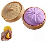 Giant Dumpling Squishy, Mega Rainbow Dumplings, Giant Squishy Dumpling, Large Stress Relief Sensory Ball for Adults & Kids, Soft Squeeze Decompression Dough Fidget Toy