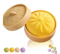 Giant Dumpling Squishy, Quick Rebound & Not Easy to Break, Extra Large Soft Slow-Rising Squishy Dumplings for Anxiety Relief, Soft Squeeze Decompression Dough (Yellow)