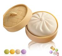 Giant Dumpling Squishy, Quick Rebound & Not Easy to Break, Extra Large Soft Slow-Rising Squishy Dumplings for Anxiety Relief, Soft Squeeze Decompression Dough (White)