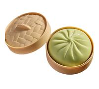 Giant Dumpling Squishy with Glitter Steamer Style Design, Soft Slow-Rise Jumbo Dumpling Squishy for Desk Decor (Green)