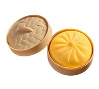 Giant Dumpling Squishy with Glitter Steamer Style Design, Soft Slow-Rise Jumbo Dumpling Squishy for Desk Decor (Yellow)