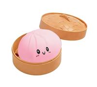 Giant Dumpling Squishys - Colorful Dumpling Stress Fidget, Fun Soft Squeeze Glitter Dumplings Stress Ball Sensory Fidget Toys with Steamer Box For Kids & Adults Boys Girls Home Office Classroom