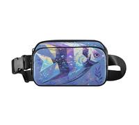 Giant Fish - Riñonera estilo bandolera para hombres y mujeres, gran capacidad, con correa ajustable para viajes, vacaciones, correr, Peces de lucha estéticos, 1 size