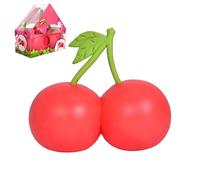 Giant Fruit Squeezer, Cherry Slow Rebound Toy, 6.3x3.15x5.31 Inches Comfort Ball with Soft Feel, Foam Sensory Tool, Vibrant Sculpted Fidget with Realistic Design, Party Favor for Kids and Teens