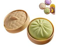 Giant Glitter Dumpling, Giant Glitter Dumpling, Mega Rainbow Dumplings Fidget, Large Stress Relief Sensory Ball for Adults & Kids, Soft Squeeze Decompression Dough (Green)