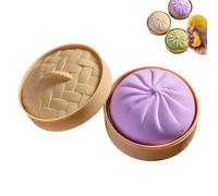 Giant Glitter Dumpling, Giant Glitter Dumpling, Mega Rainbow Dumplings Fidget, Large Stress Relief Sensory Ball for Adults & Kids, Soft Squeeze Decompression Dough (Purple)