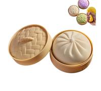 Giant Glitter Dumpling, Giant Glitter Dumpling, Mega Rainbow Dumplings Fidget, Large Stress Relief Sensory Ball for Adults & Kids, Soft Squeeze Decompression Dough (White)