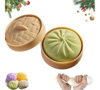 Giant Glitter Dumpling, Jumbo Dumpling Squishy Toy with Steamer Box, Large Stress Relief Sensory Ball for Adults & Kids, Anxiety Relief Fidget Toy (1PCS-C)